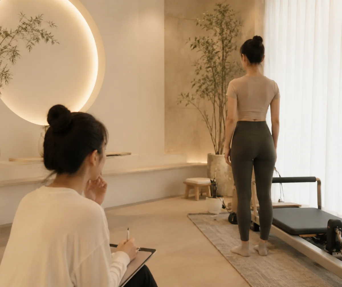 老师进行基础动作观察